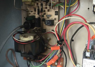 Service call found control transformer had caught fire and burnt the control board